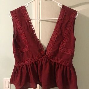 Burgundy tank top